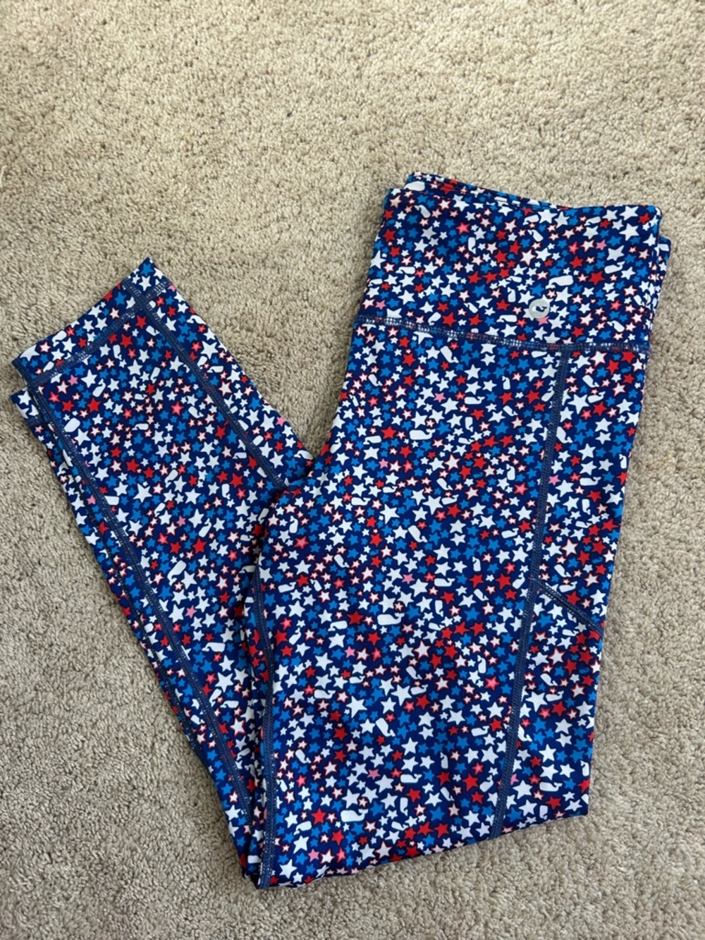 Vineyard Vines Star-Print Leggings - Blue, Red & White